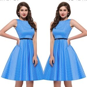 Grace Karin Vintage Sleeveless Polka Dots